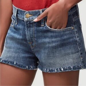 FRAME Le Cutoff Shredded Raw Hem Denim Shorts Size 29